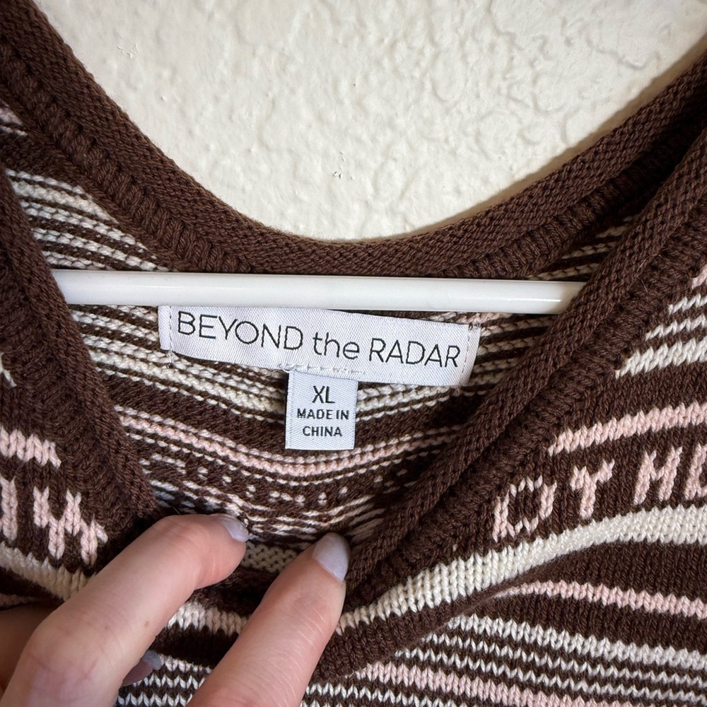 BEYOND THE RADAR WOMEN'S HOWDY STRIPE KNIT SWEATER CROPPED TANK TOP boot barn - Picture 10 of 11